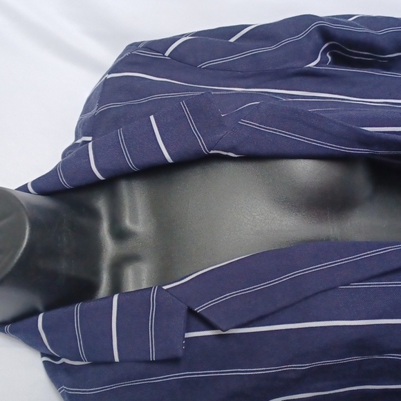 NWT Express Navy Striped Blazer, sz M - Picture 2 of 7